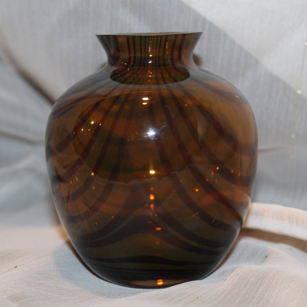 Hand blown art glass vase